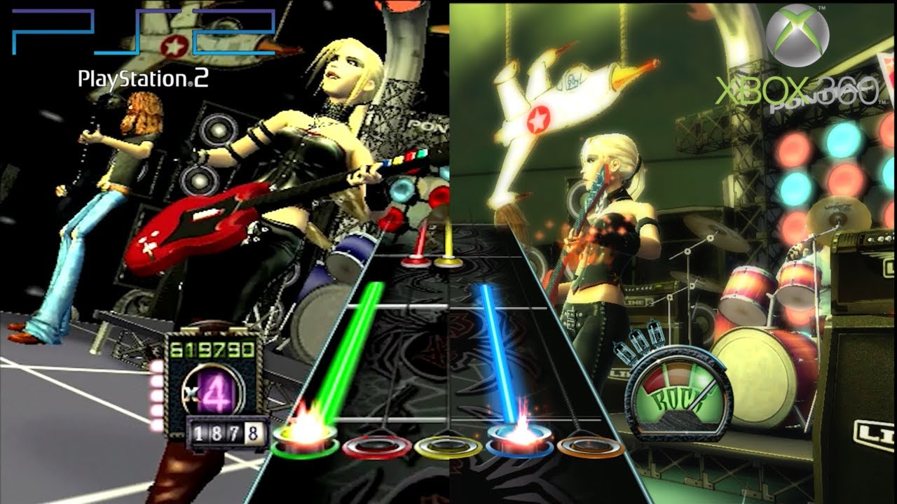 Guitar Hero III: Legends Of Rock - PS2 vs Xbox 360 Comparison