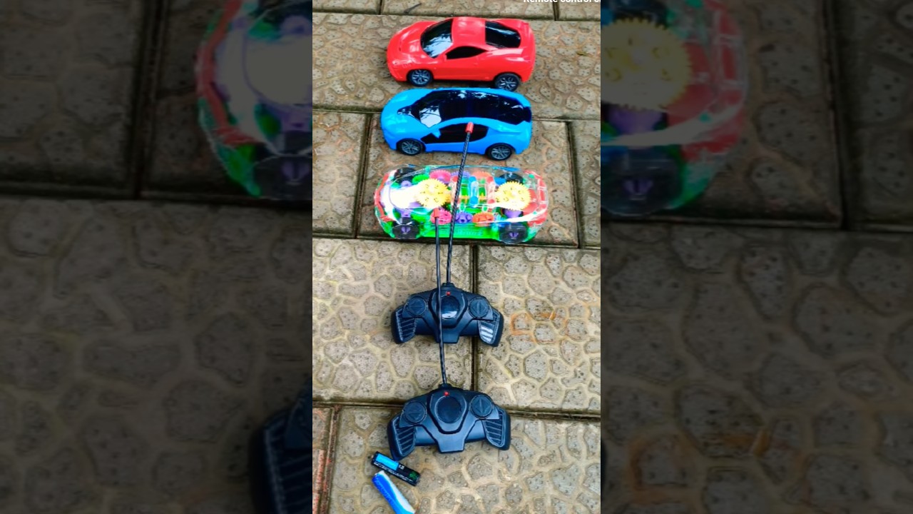 1 Red Remote Control Car 1 blue remote control car 1 Transparent R/C car unboxing / testing #shorts