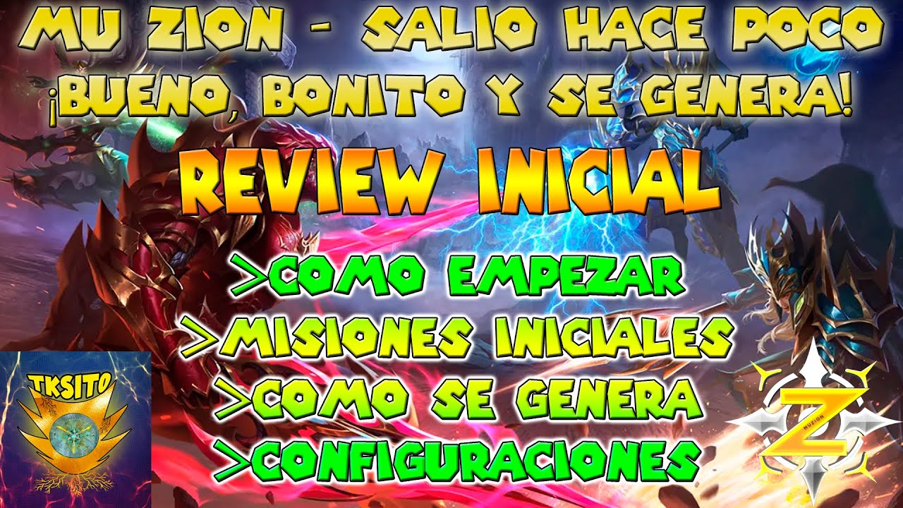 😎REVIEW INICIAL | GUIA  COMO EMPEZAR Y GENERAR EN MU ZION 2026