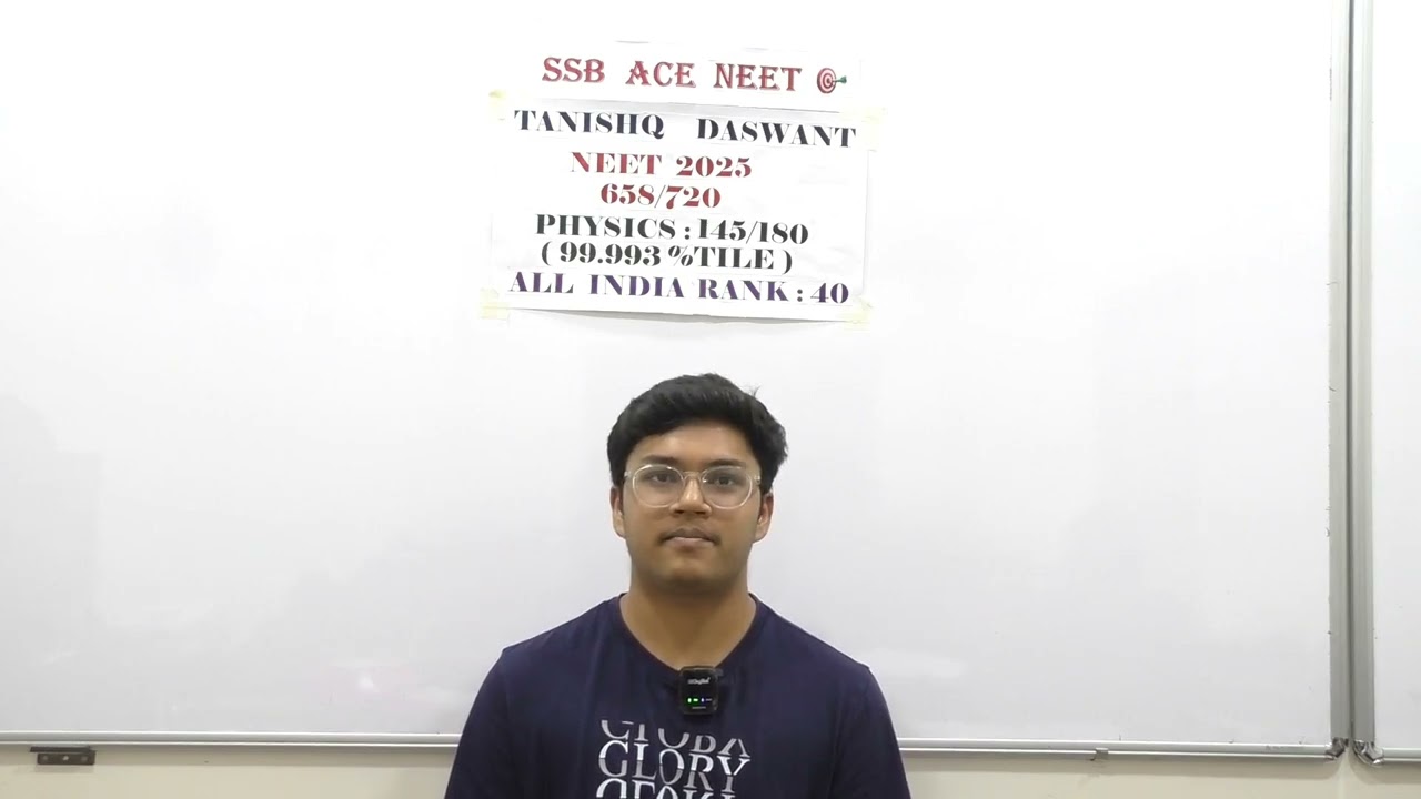 Tanishq Daswant (NEET-2025, AIR-40, AIIMS DELHI Selection) SSB ACE NEET