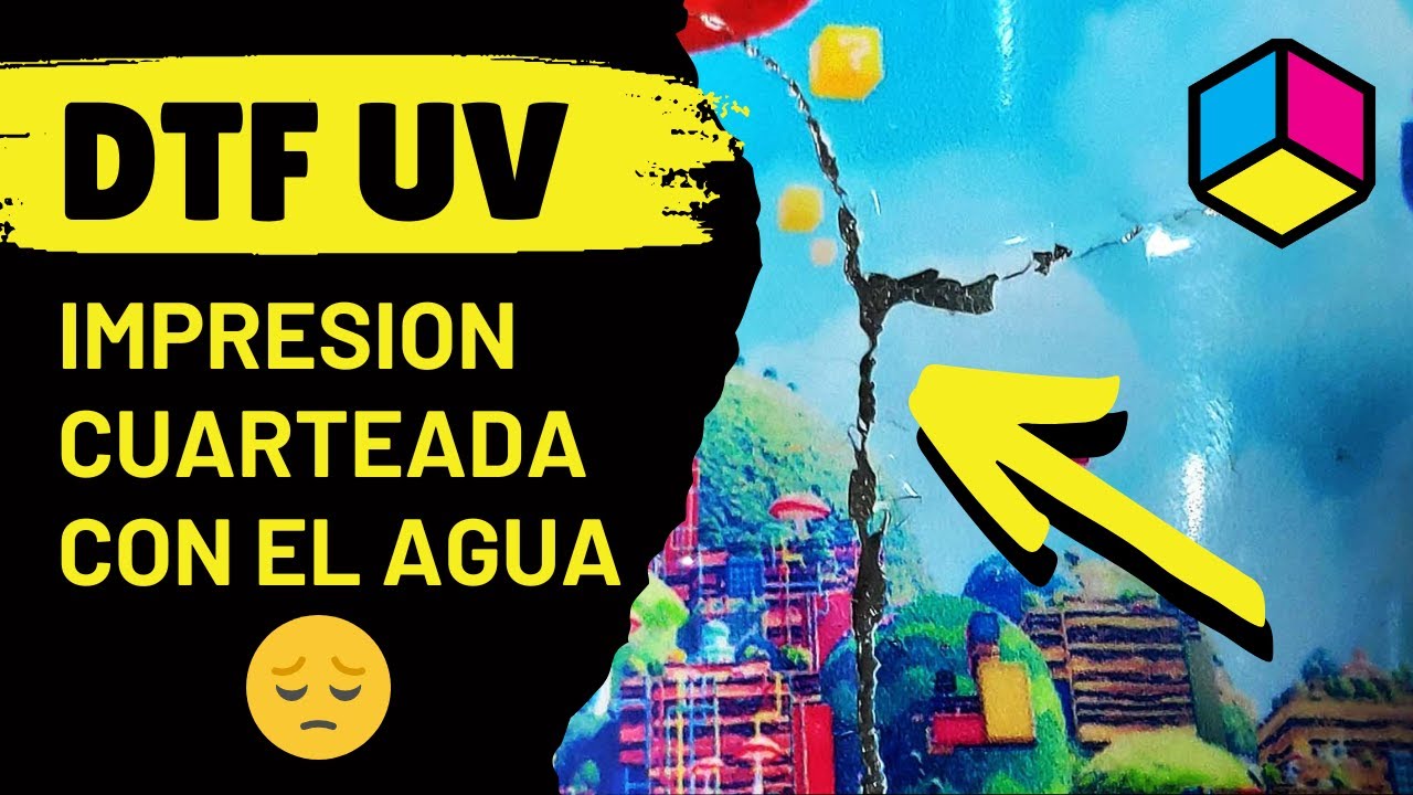 😳 Impresión DTF UV - ¡Se rompió por el agua!
