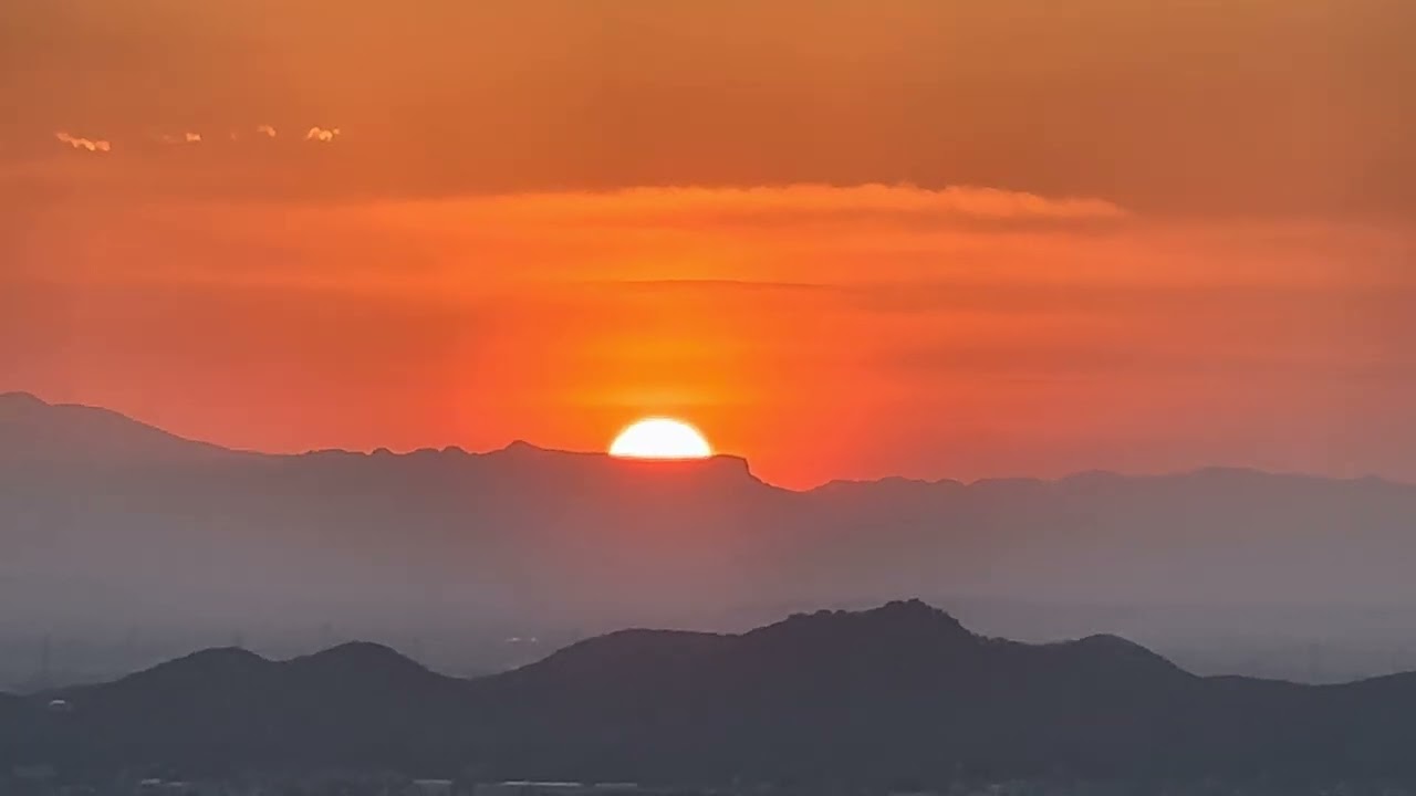 荒船山へ日が沈みます2026 03 01 17 30 48