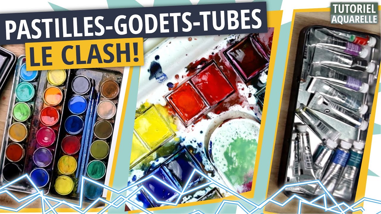 AQUARELLE en Pastilles, en Godets ou en Tubes ? Quelle différence ?