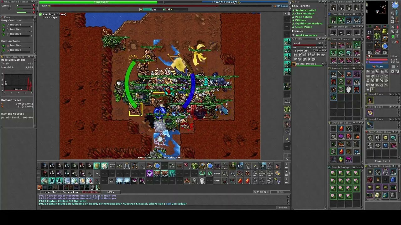 Tibia War Quintera- Bestial Preciso 1090 EK Robson Isle Boat