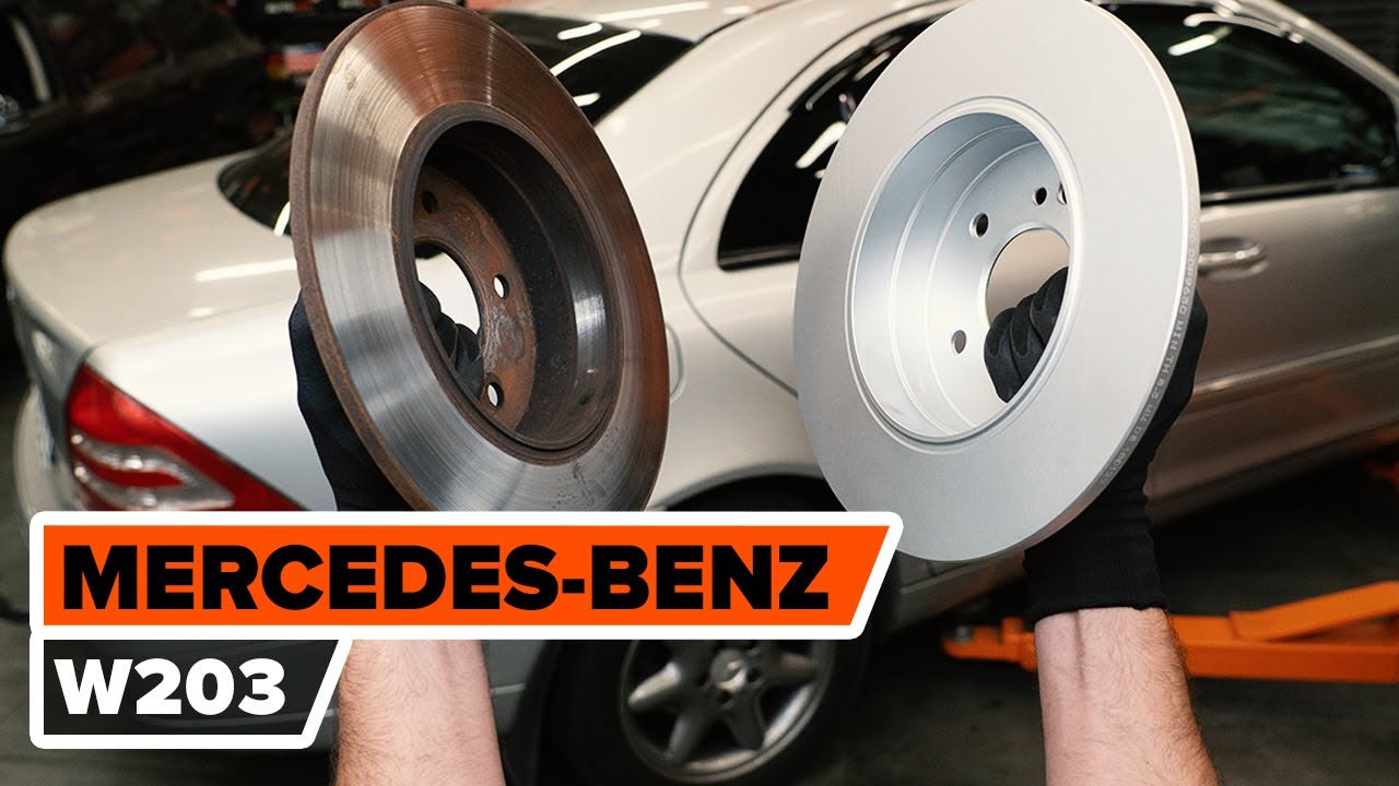Wie MERCEDES-BENZ W203 C-Klasse Bremsscheiben hinten wechseln [AUTODOC TUTORIAL]
