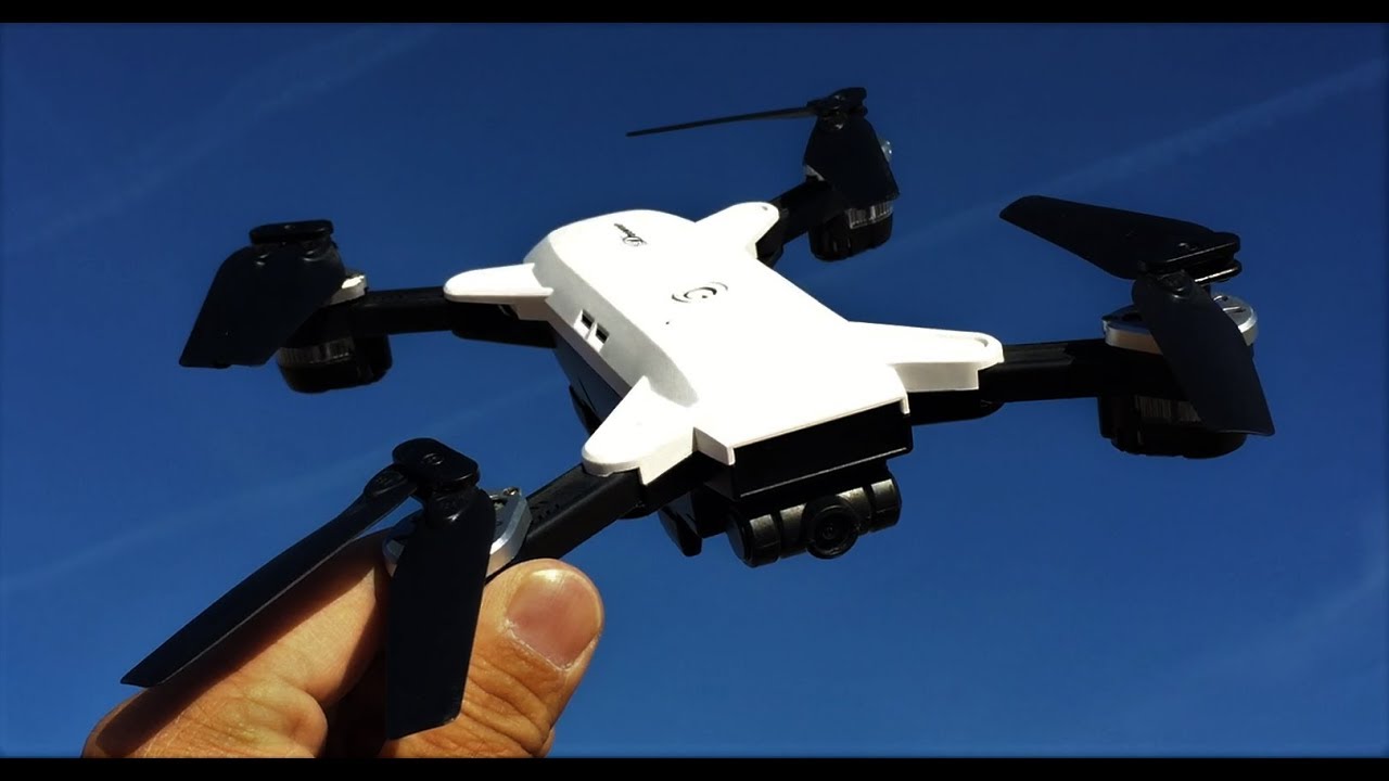 YH - 19HW 2.4GHz Foldable RC Selfie Drone - RTF - WHITE 720P HD WITH 120-DEGREE FOV