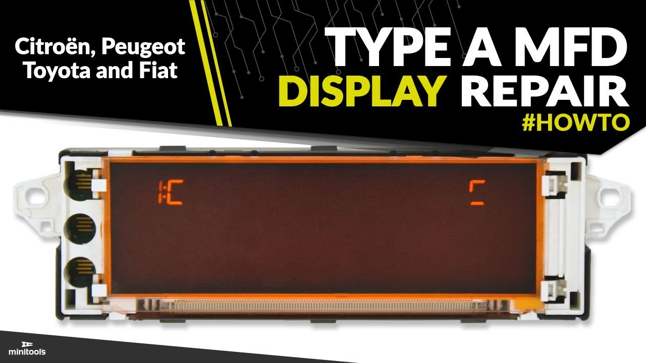 Citroën, Peugeot, Fiat and Toyota multifunction MFD display (type A) repair