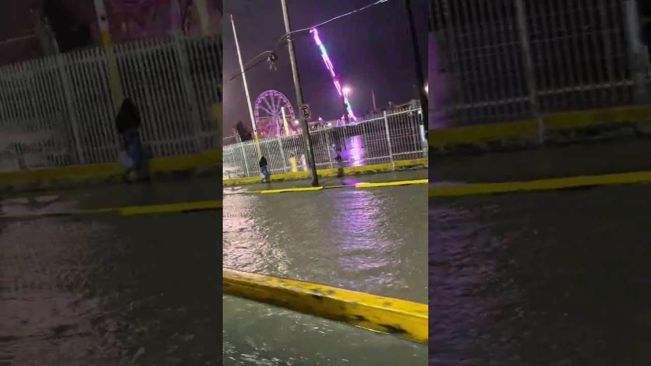 Tormenta EN La Feria De Fresnillo Zacatecas.🌧️⛈️😧