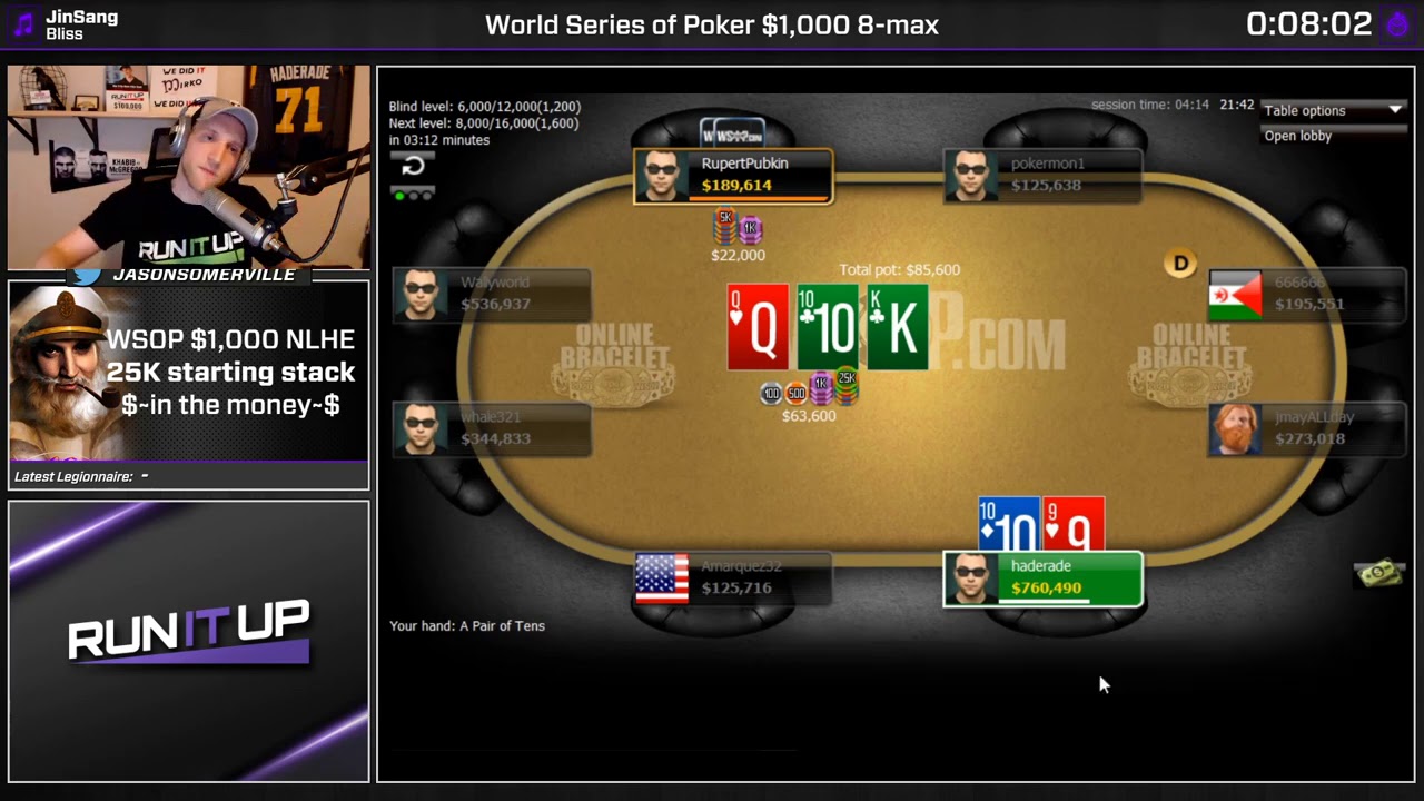 deep WSOP tournament run - $170,000 and a gold bracelet for the champ!