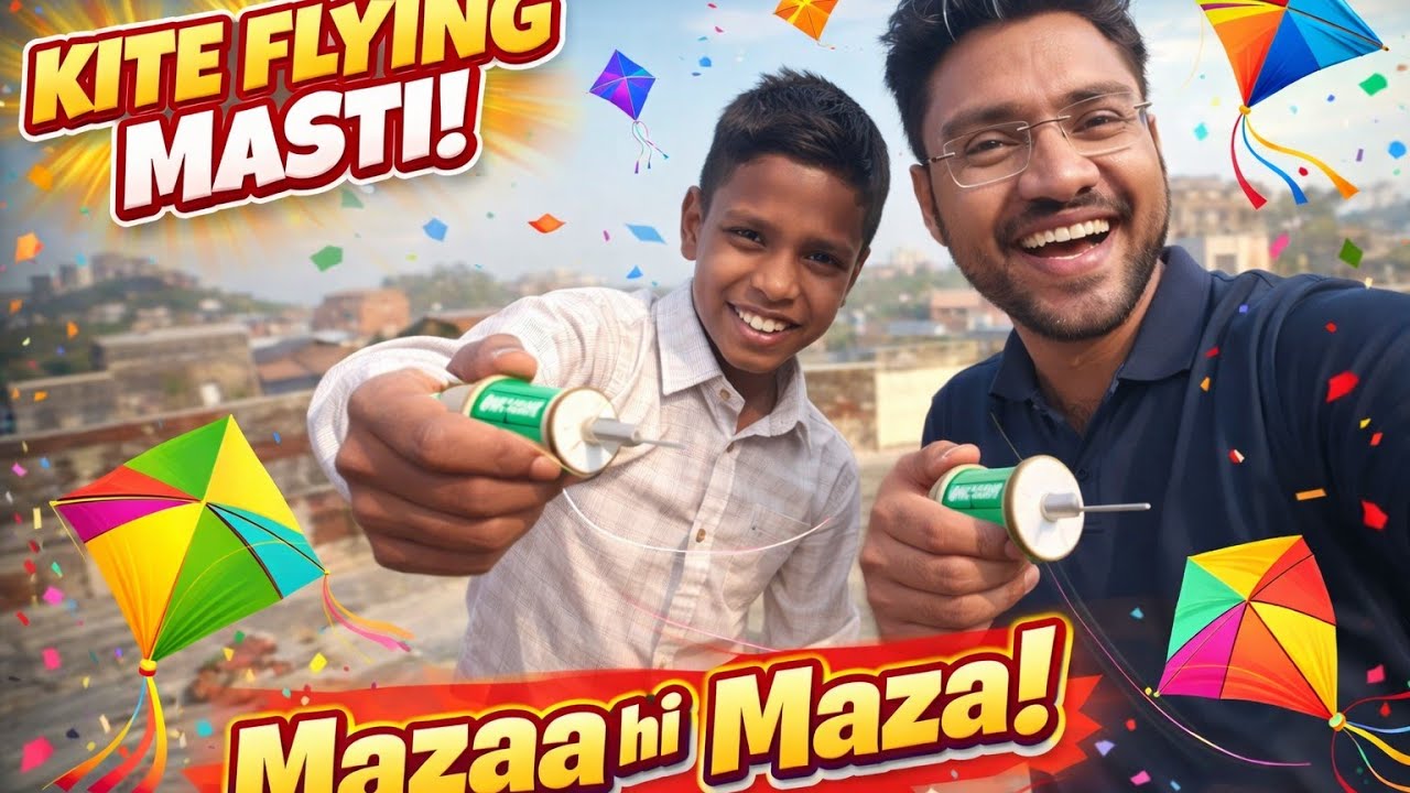 Rooftop Par Patangbaazi 🪁 | Kite Flying Masti Vlog | Mazaa Hi Mazaa 😍