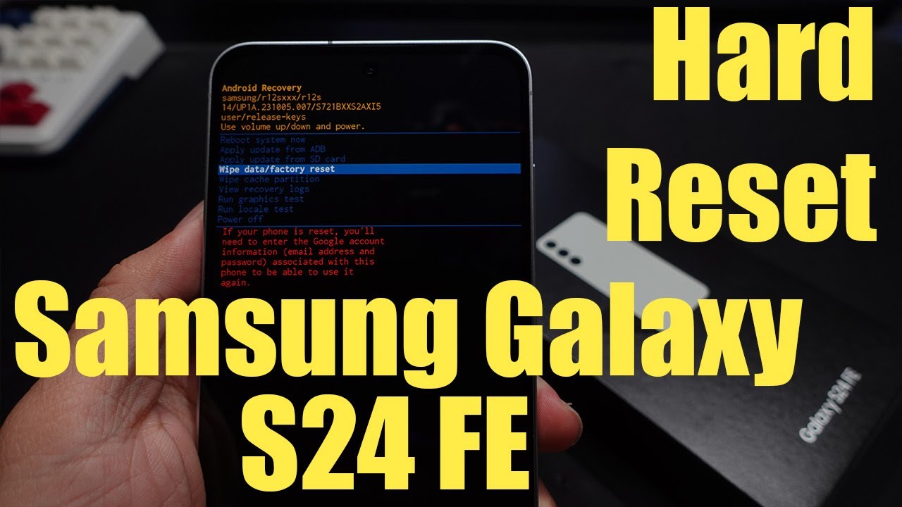 Как сделать полный сброс настроек Samsung Galaxy S24 Fe