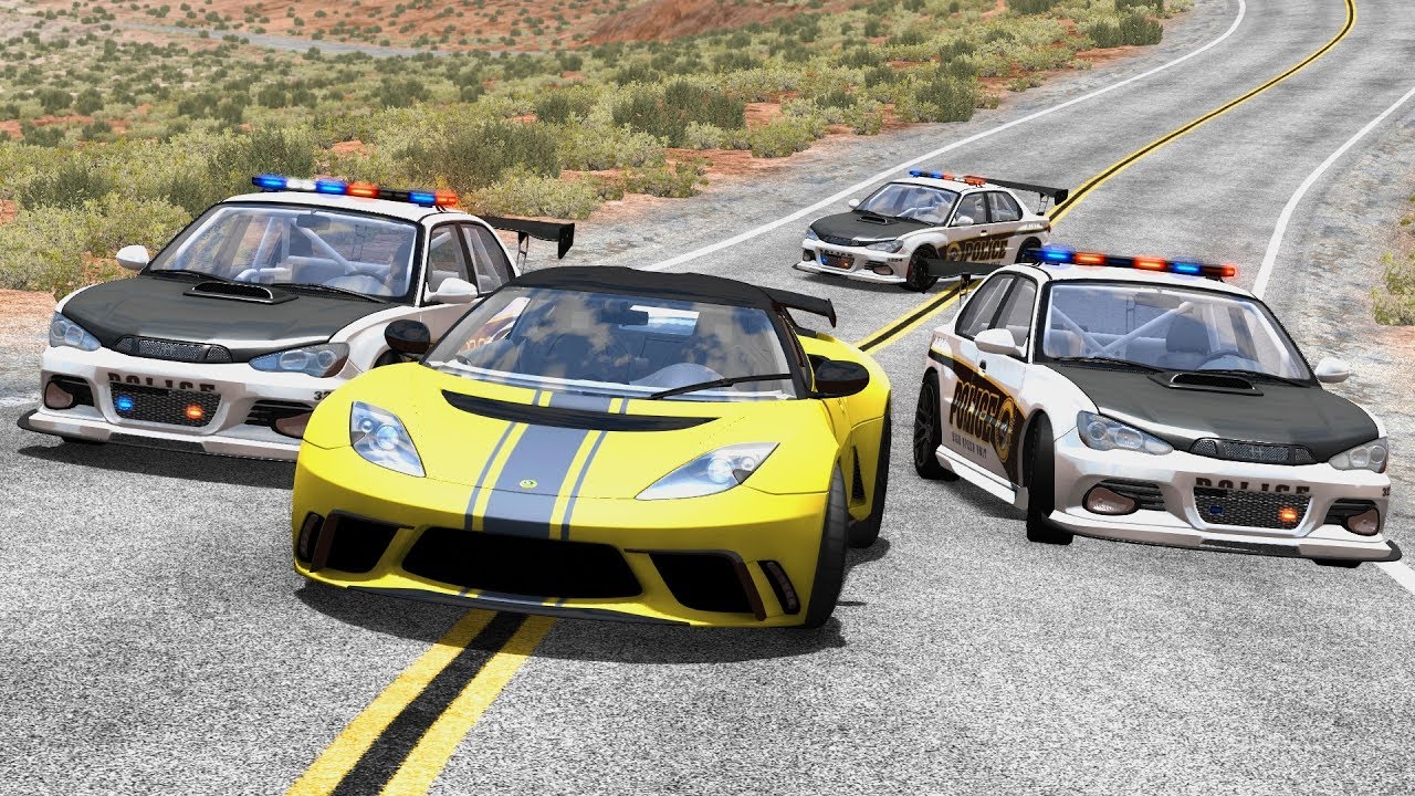 EPIC POLICE CHASES AND CRASHES #8 - BeamNG Drive
