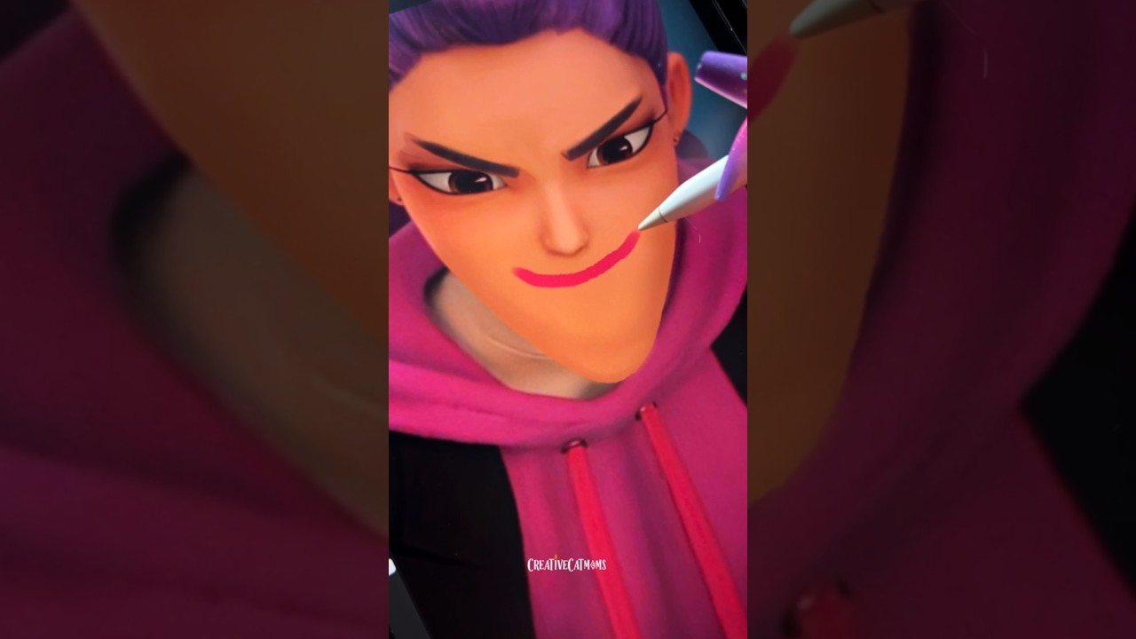 Huntrix were NAUGHTY🤫 #shorts #art #kpopdemonhunters