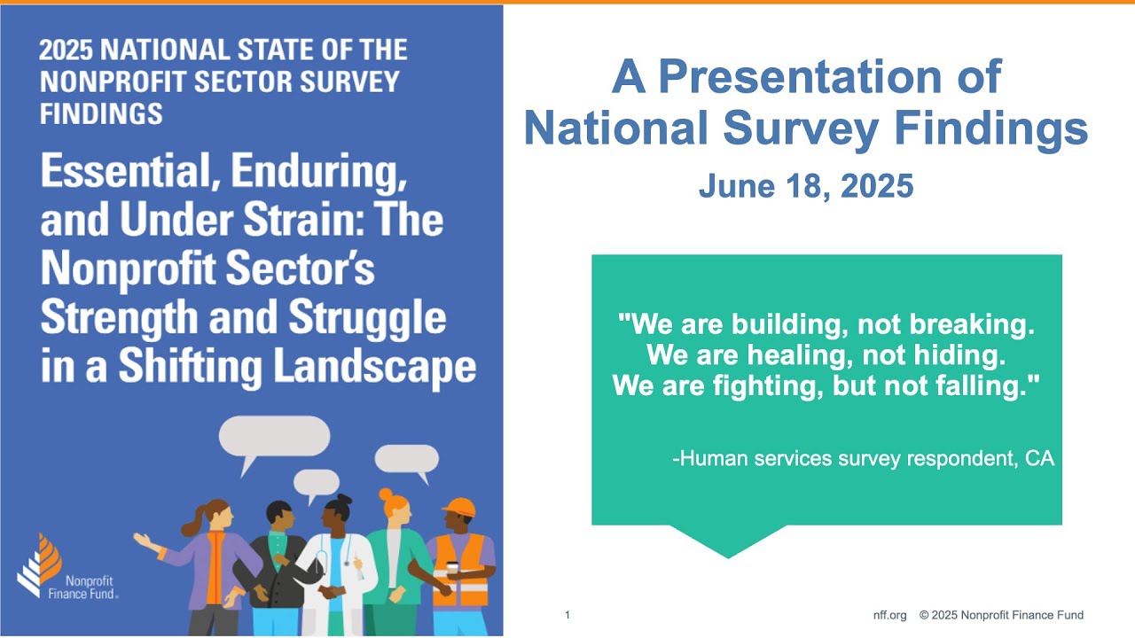 2025 State of the Nonprofit Sector Survey Webinar: National Findings