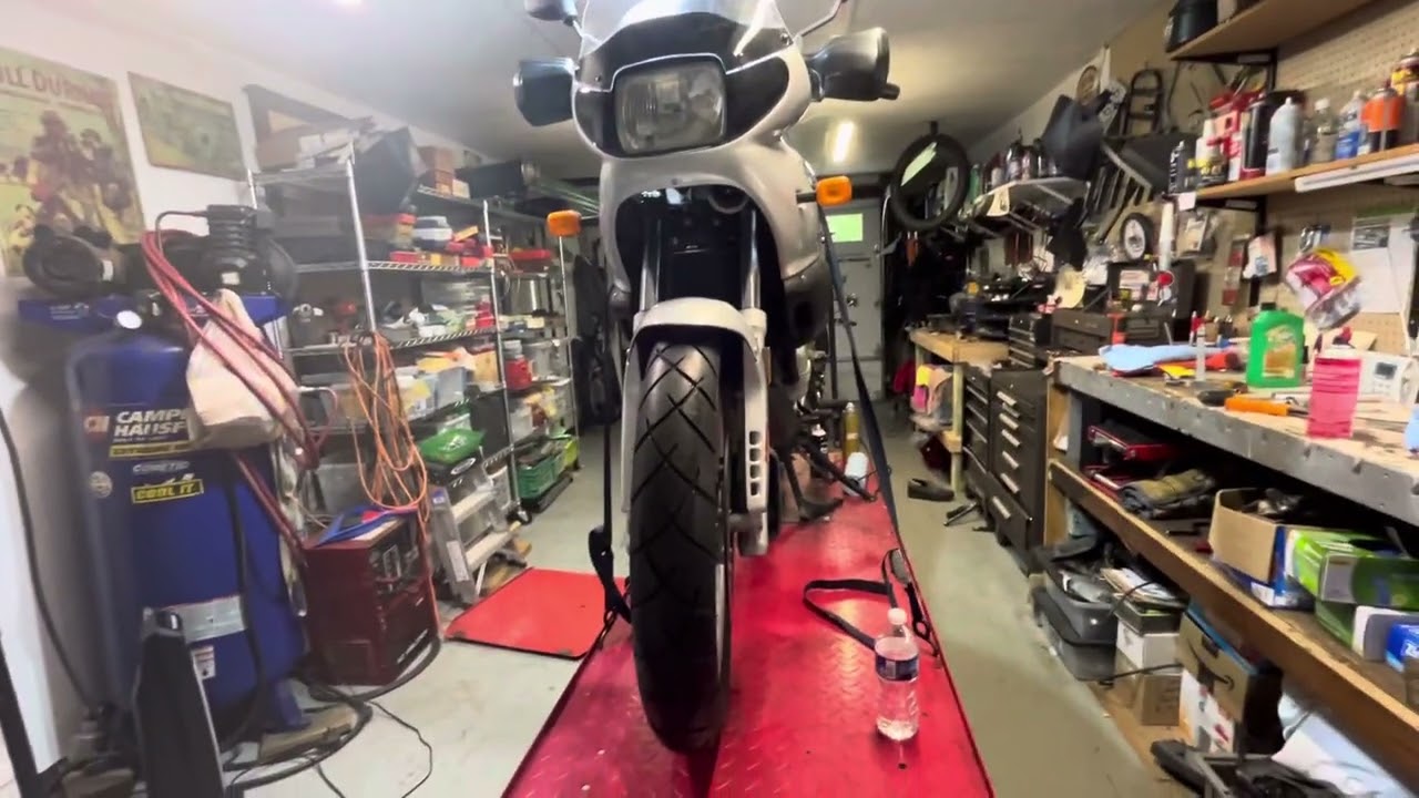 BMW F650 new tires, Honda CB350 custom tail light ( LED )
