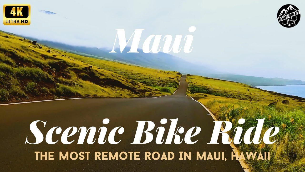 Cycling Maui's Hidden Road: Scenic Relaxation & Beginner Indoor Bike Ride Workout in 4K | RoadBikey