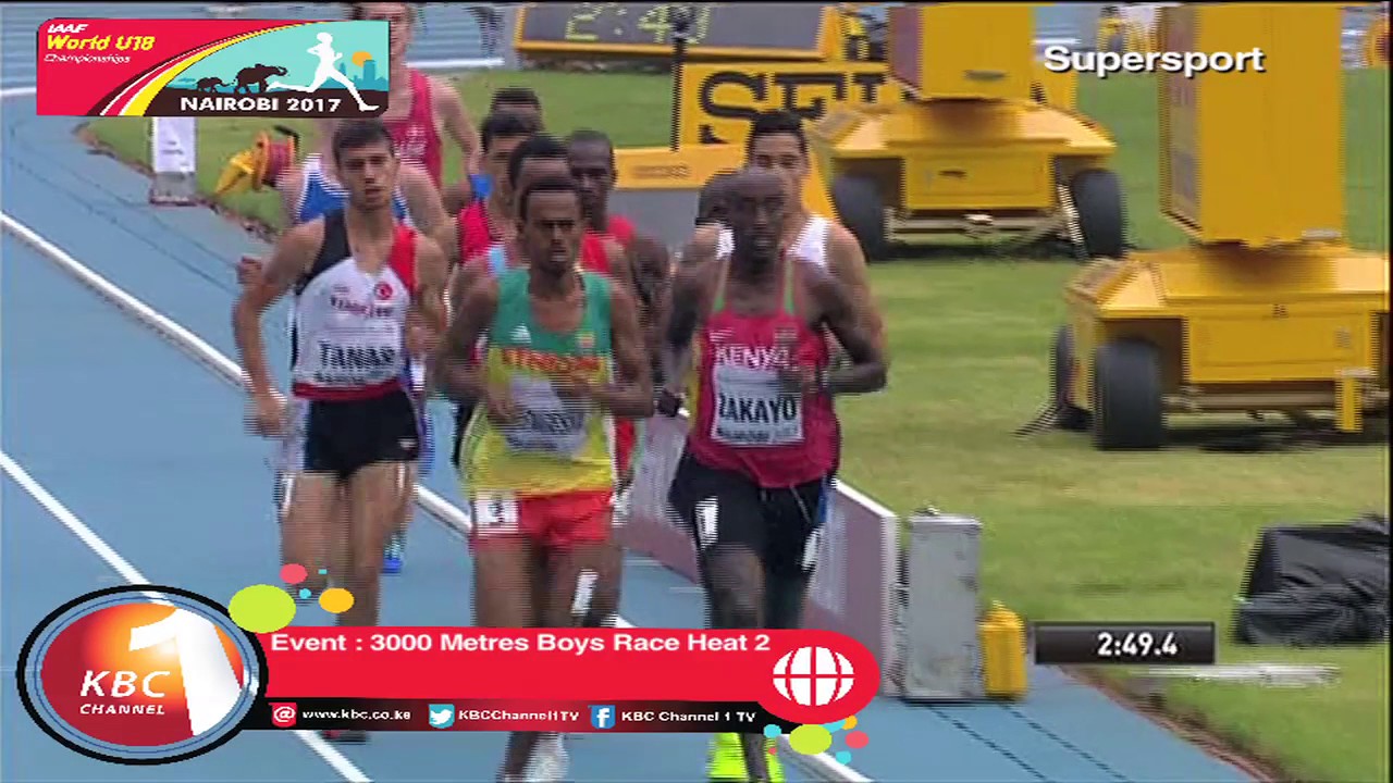 Edward Zakayo (Kenyan) wins 3000M race Heat 2 on day two