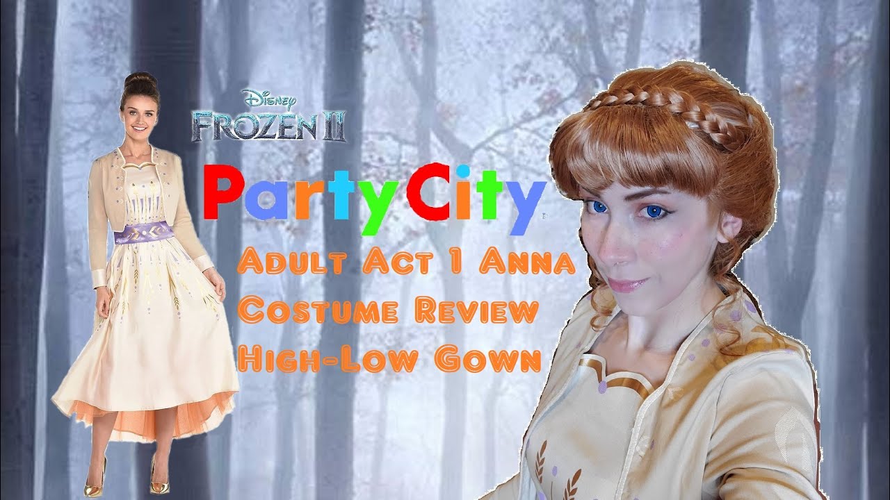 Anna Frozen 2 Costume Review: Anna Party City Adult Act I High-Low Dress