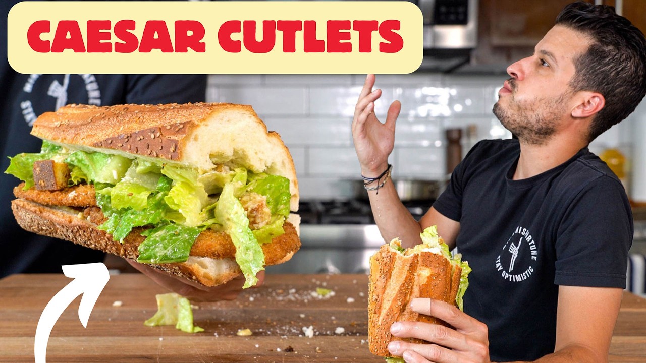 CRISPY Chicken Cutlet CAESAR Sandwich