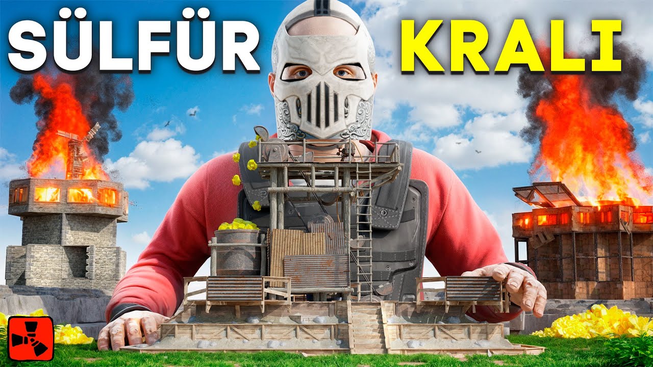 SÜLFÜR OCAĞINI KONTROL EDİP DÜŞMANLARIMI ACIMASIZCA RAİDLEDİM!! | Rust Türkçe