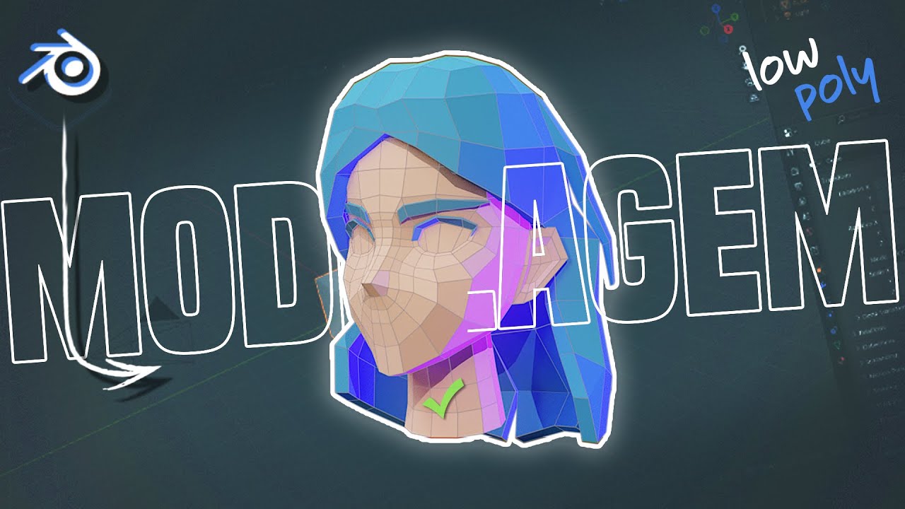 MÉTODO FÁCIL para MODELAR CABEÇA LOW POLY!