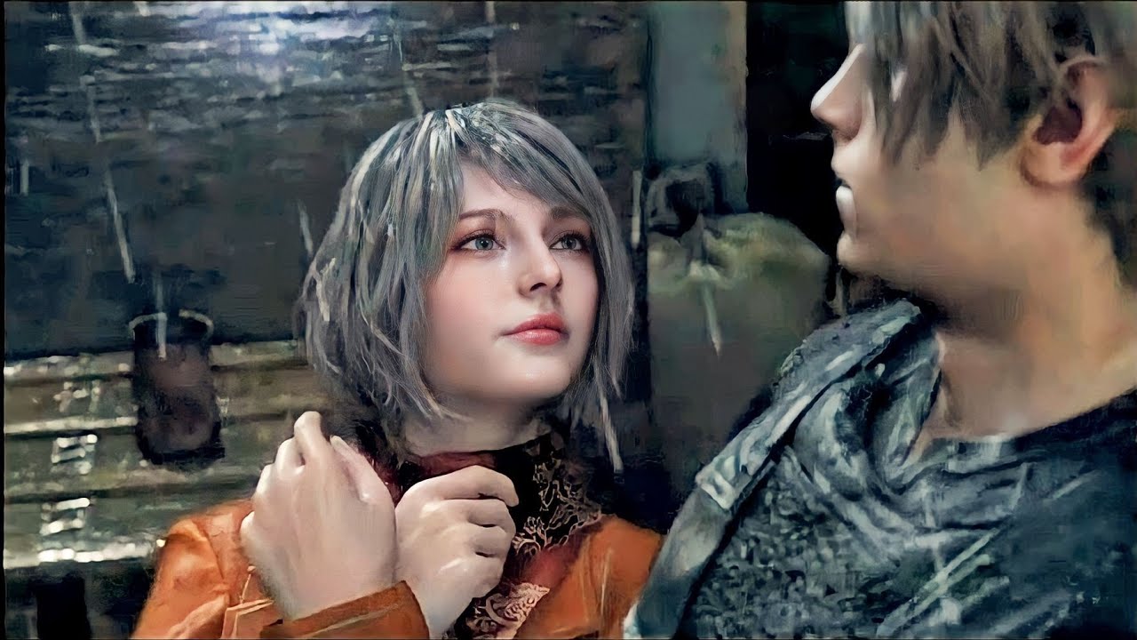 Leon And Ashley Cute Love Moments Movie Scene❤️ - RESIDENT EVIL 4 REMAKE