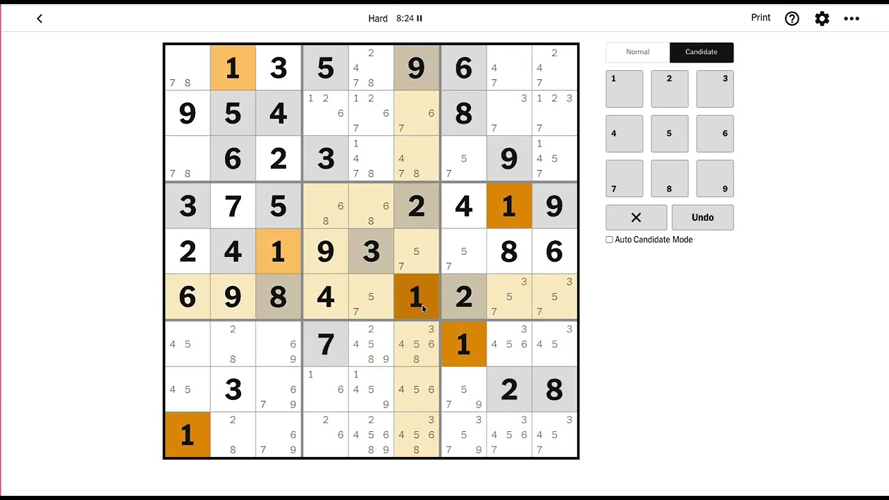 NYT Sudoku Hard Today Answer  | March 16, 2026