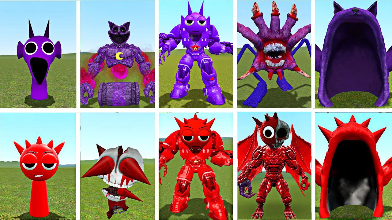 CATNAP DURPLE vs RADDY DEMON: Sprunki Cursed Evolution Battle (Garry's Mod)