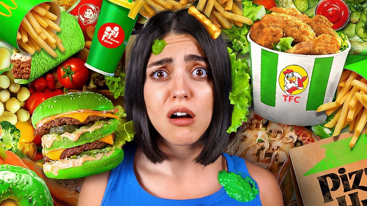 ۲۴ ساعت فقط سالم‌ترین غذای فست فود های زنجیره‌ای رو خوردیم 🥦