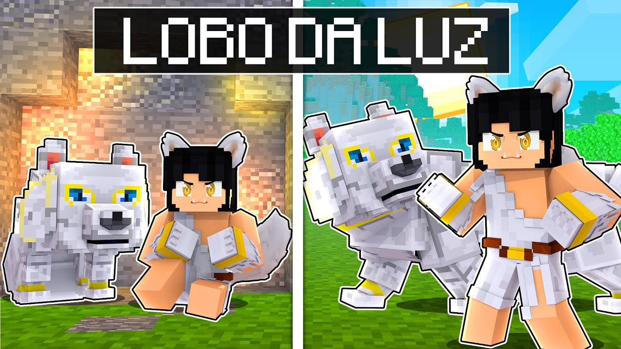 CRESCENDO como um LOBO DA LUZ no Minecraft