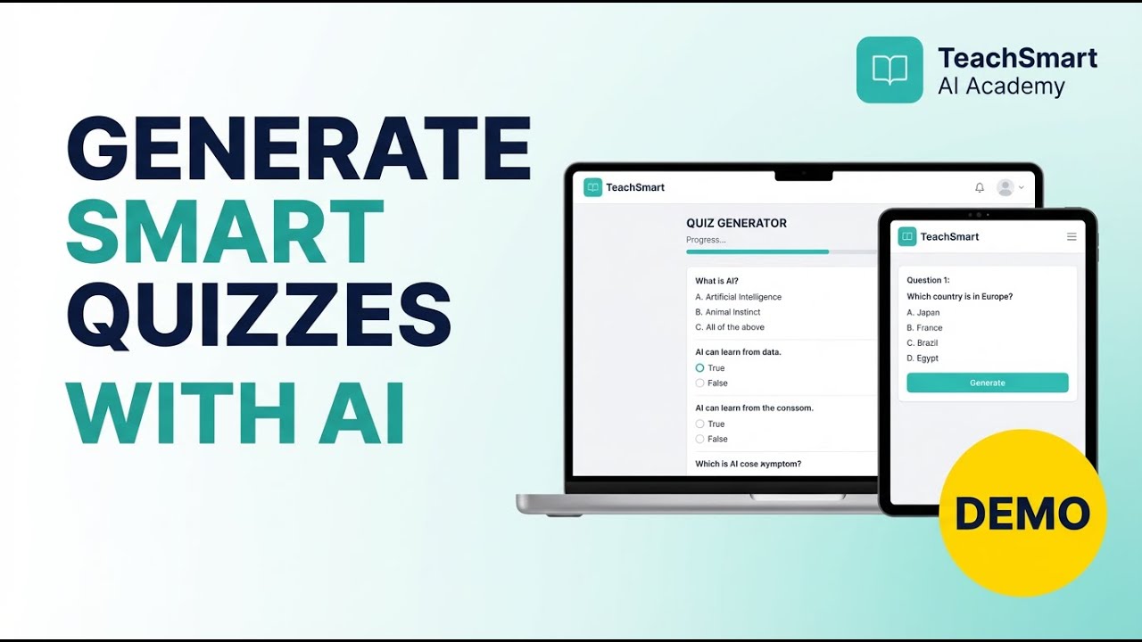 How to Generate Smart Quizzes with AI | TeachSmart AI Academy Demo