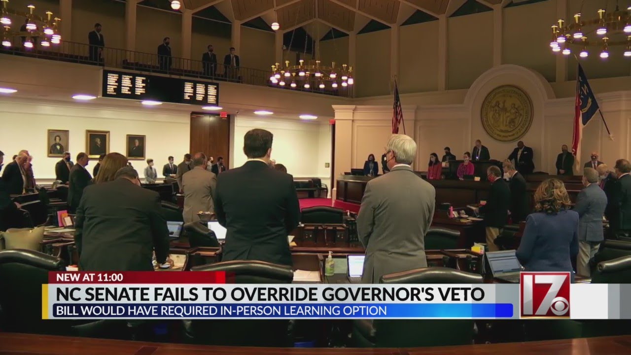 NC Republicans fail by 1 vote to override Gov. Cooper&rsquo;s veto of school reopening bill