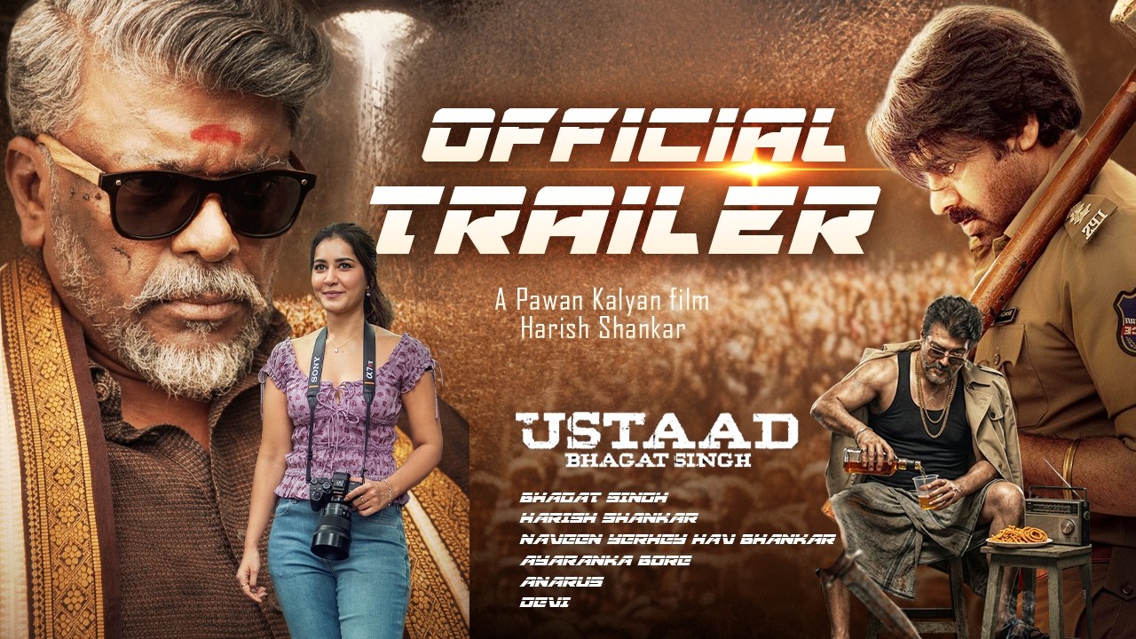 Ustaad Bhagat Singh Theatrical Trailer | Pawan Kalyan | Sreeleela | Harish Shankar | DSP