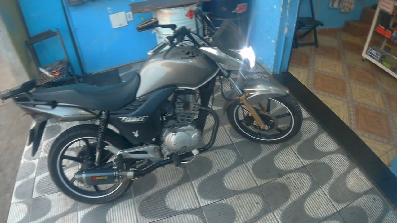 Instalaçao ponteira akrapovic titan150