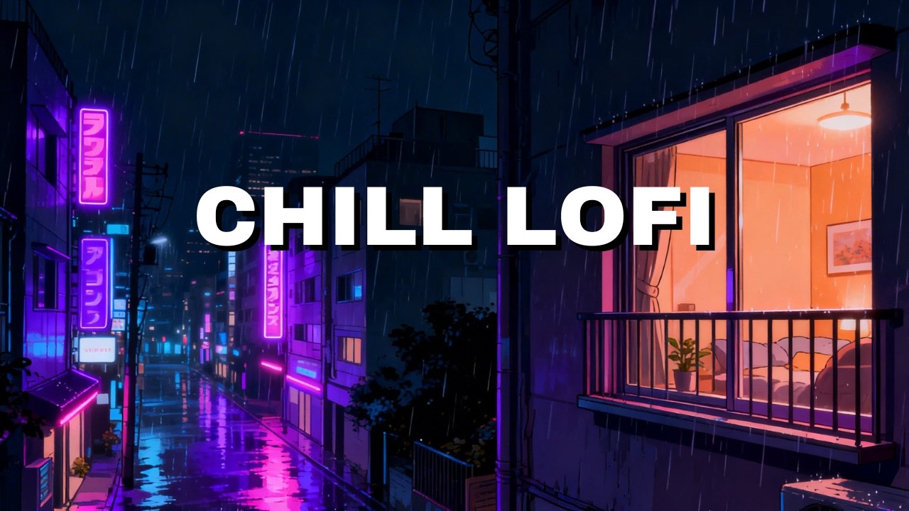 Tokyo Rain Outside the Window 🌧️ Cozy Lofi Beats | 雨の東京
