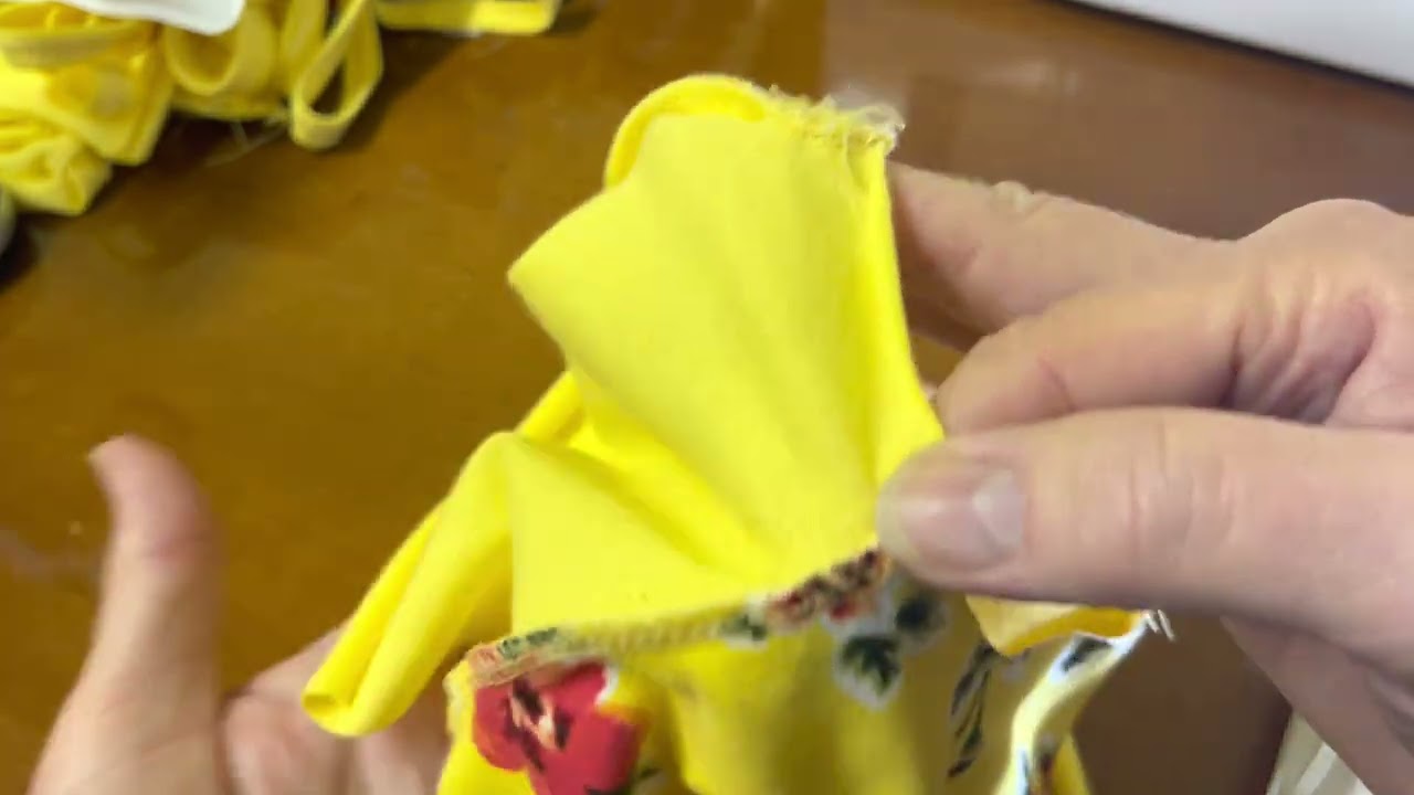 Reverse coverstitching with the Brother 2340 coverstitch machine.