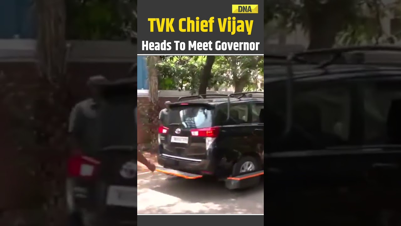 Tamil Nadu Election: TVK Chief Vijay Leaves Residence Ahead Of Key Meeting With Tamil Nadu Governor