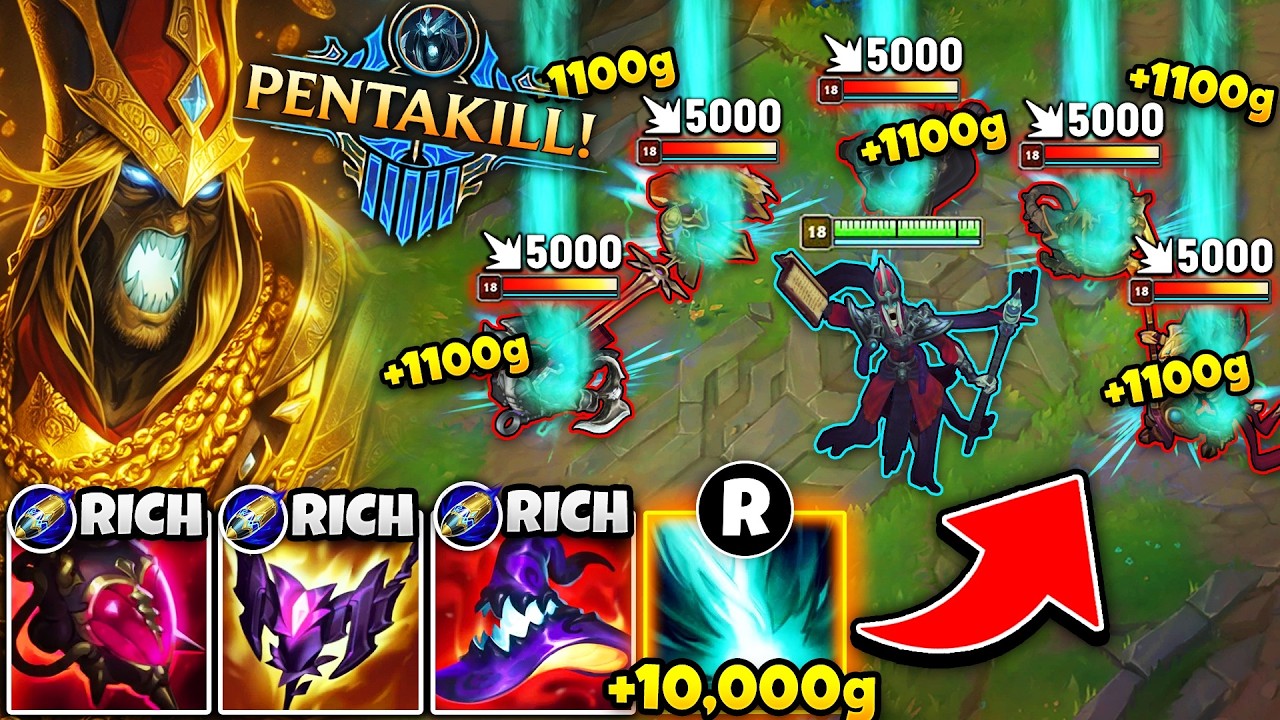 Karthus but my ult deals 80% of everyone's HP and I print gold (PENTAKILL WITH ULT)