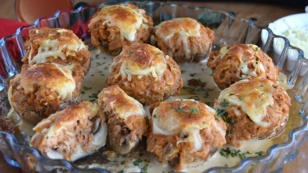 🍄 Champiñones rellenos de atún SON MUY FÁCILES Y ESTÁN BUENÍSIMOS