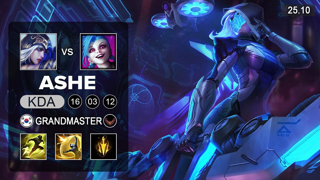 Ashe vs Jinx ADC - KR Master - Patch 25.10 Season 15