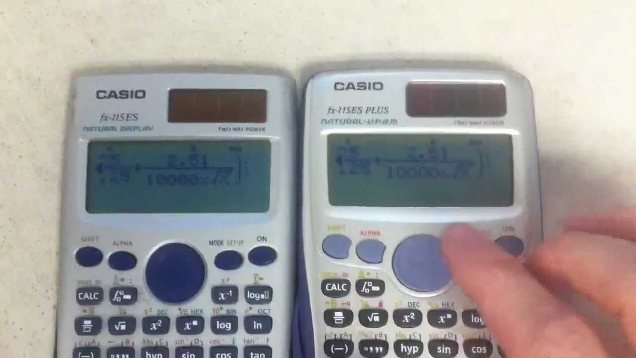 Casio fx115es Vs. fx115es plus