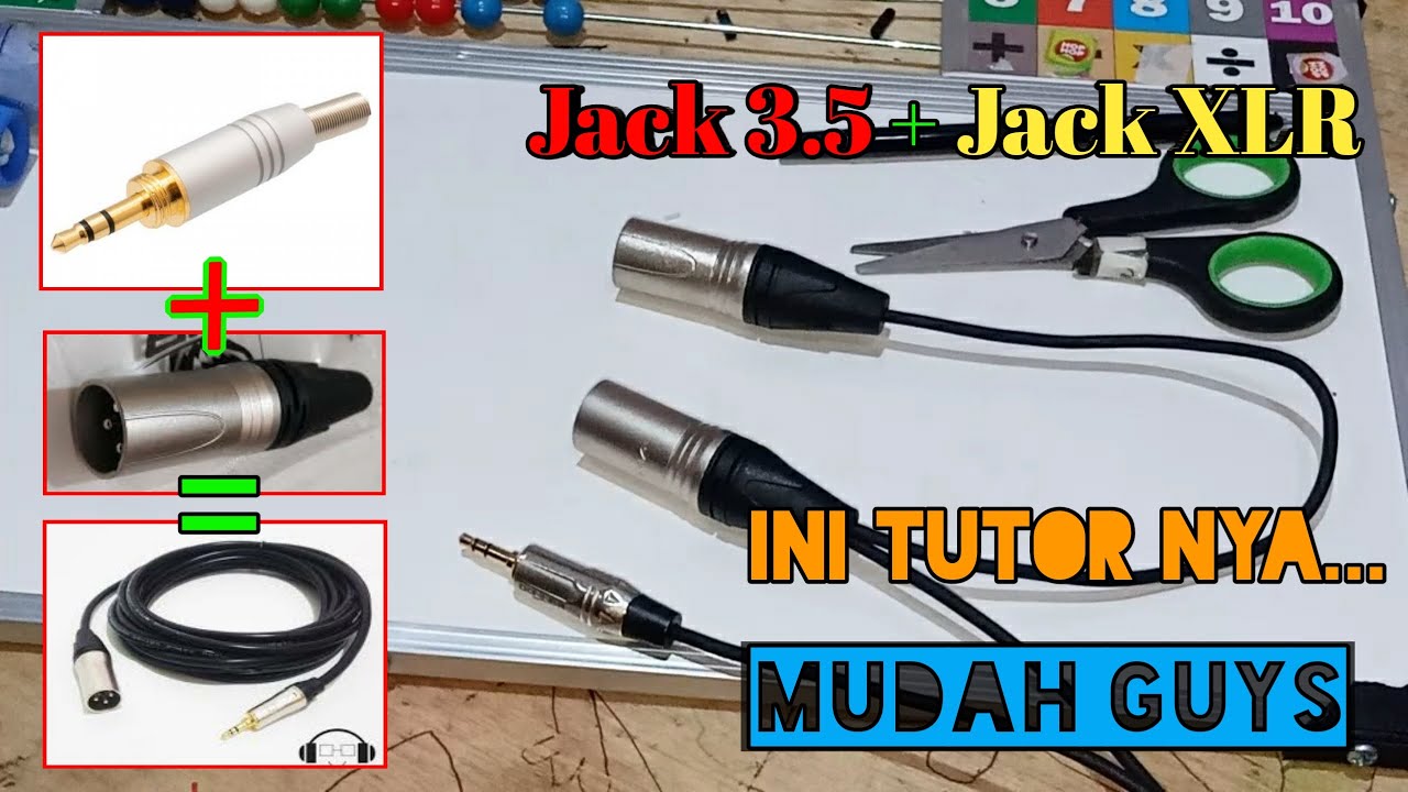 Buat sendiri menggabungkan Jack 3.5 dan XLR. membuat Jack ke in power xlr atau mixer.