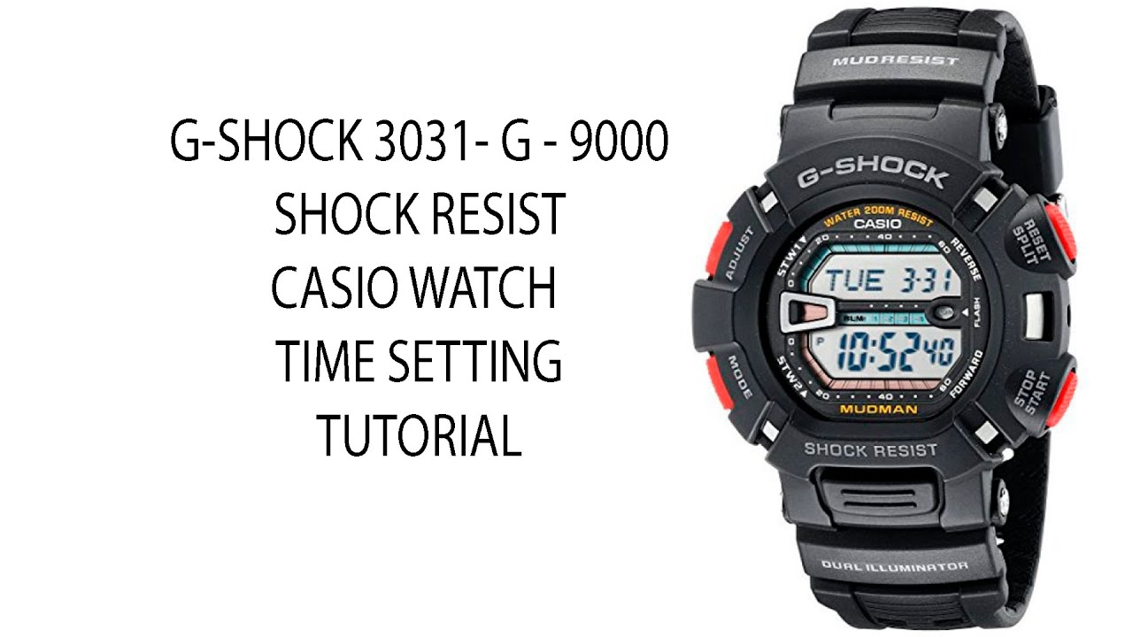 | G-SHOCK 3031-G-9000 SHOCK RESIST CASIO WATCH TIME SETTING | SALIM REZA | SET UP TIME | SYCN TIME |