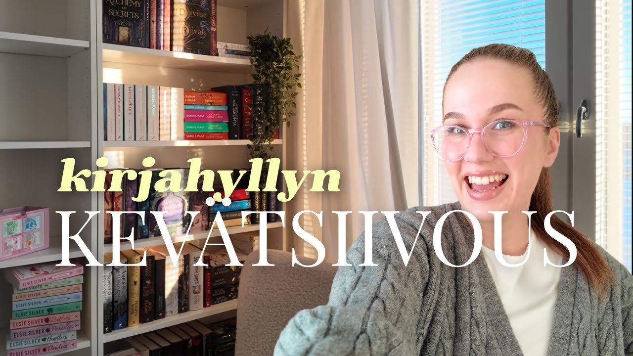 Kirjahyllyn KEVÄTSIIVOUS 📚 järjestelen koko huoneen uudelleen!