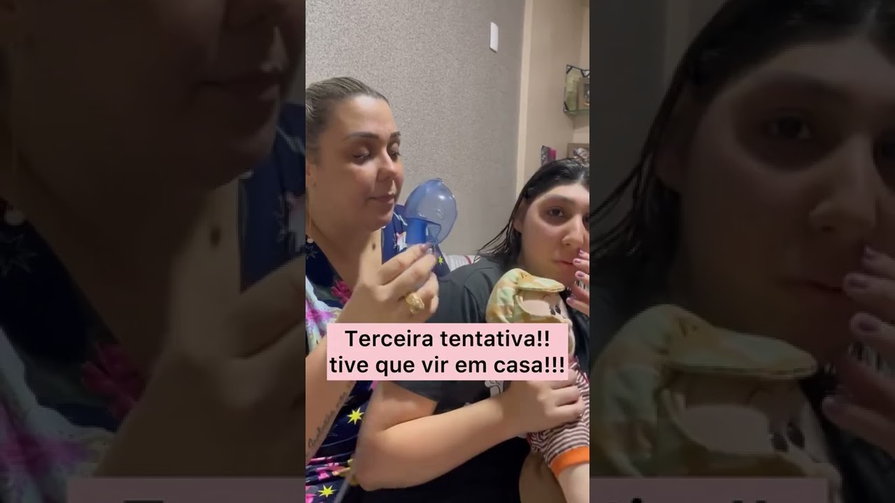 Maria Luiza gripadinha... e o dilema de fazer a inalação...Espia só!