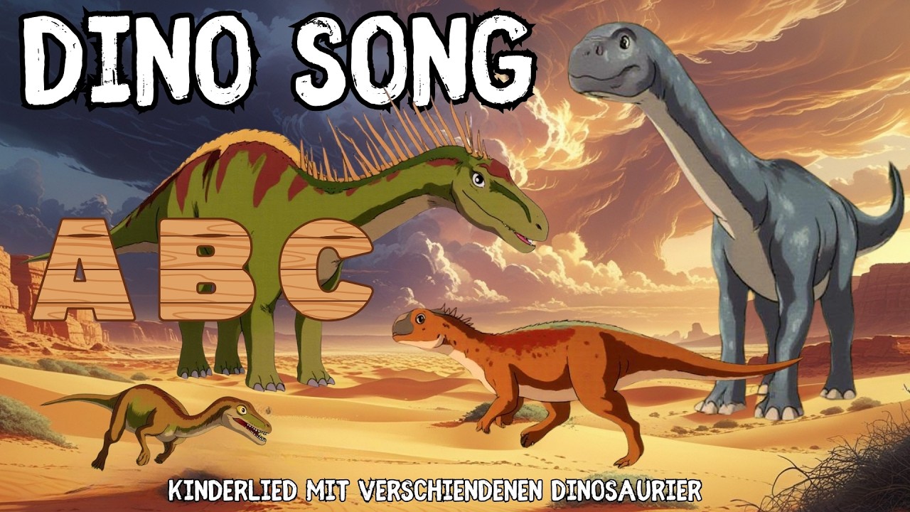 Dino Song 🦖 Alphabet lernen mit verschiedenen Dinos 🦕 Tolles Lern  Dinolied für Kinder