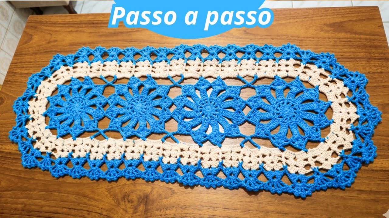 [Canhoto] Trilho ou Caminho de Mesa em Crochê Elegante e muito FÁCIL | Passo a Passo Completo 
