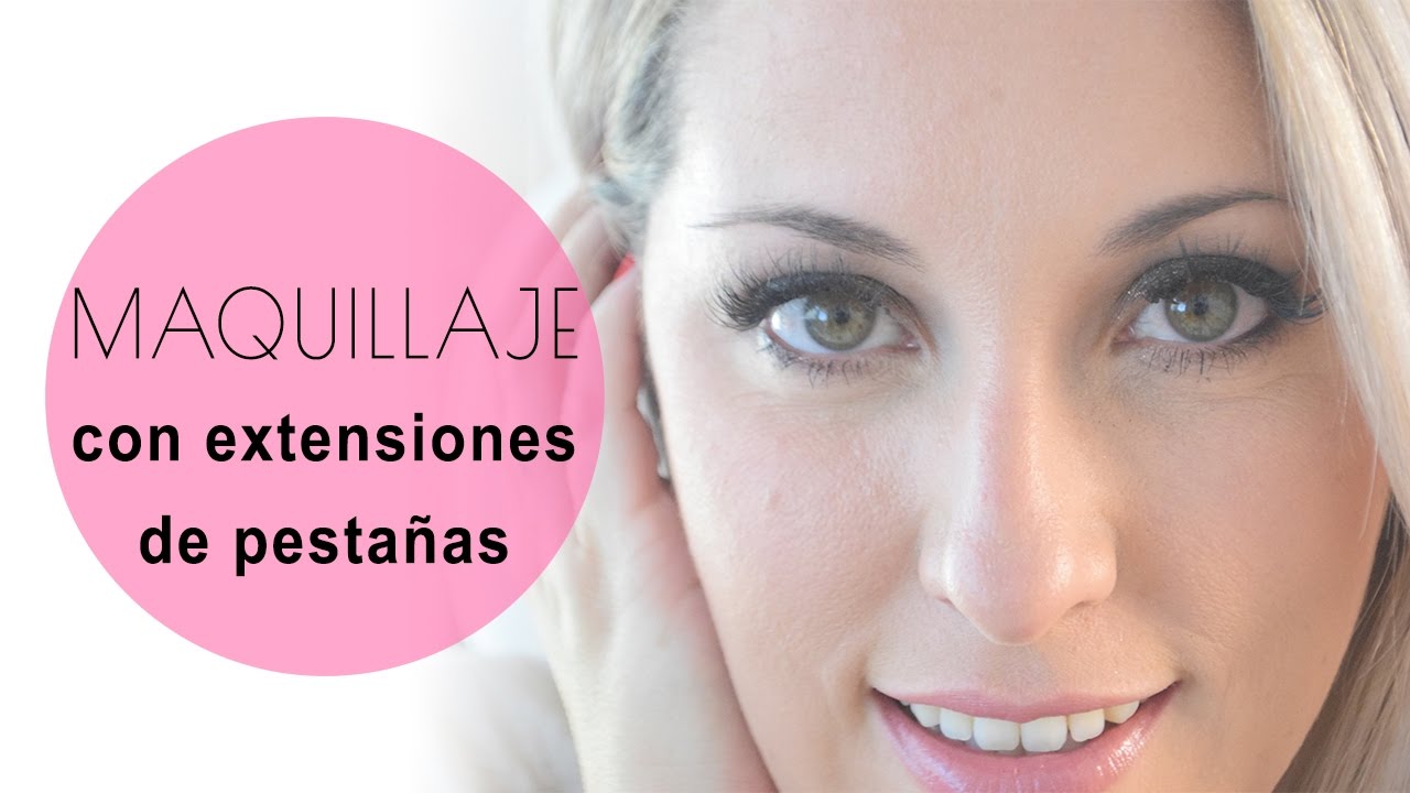 Look de maquillaje con extensiones de pestañas