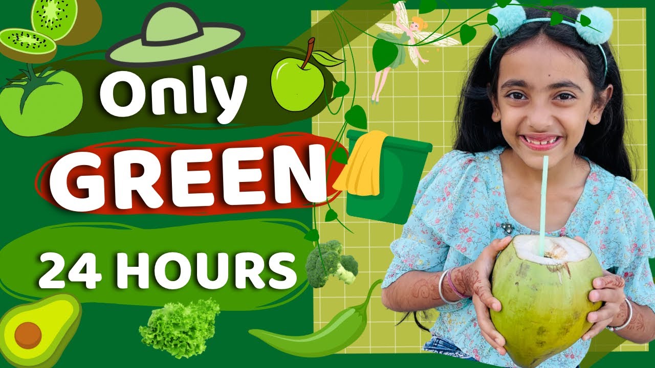 Using only Green Things For 24 hours💚|Eating only Green Food💚| Ep - 168 | @SamayraNarulaOfficial