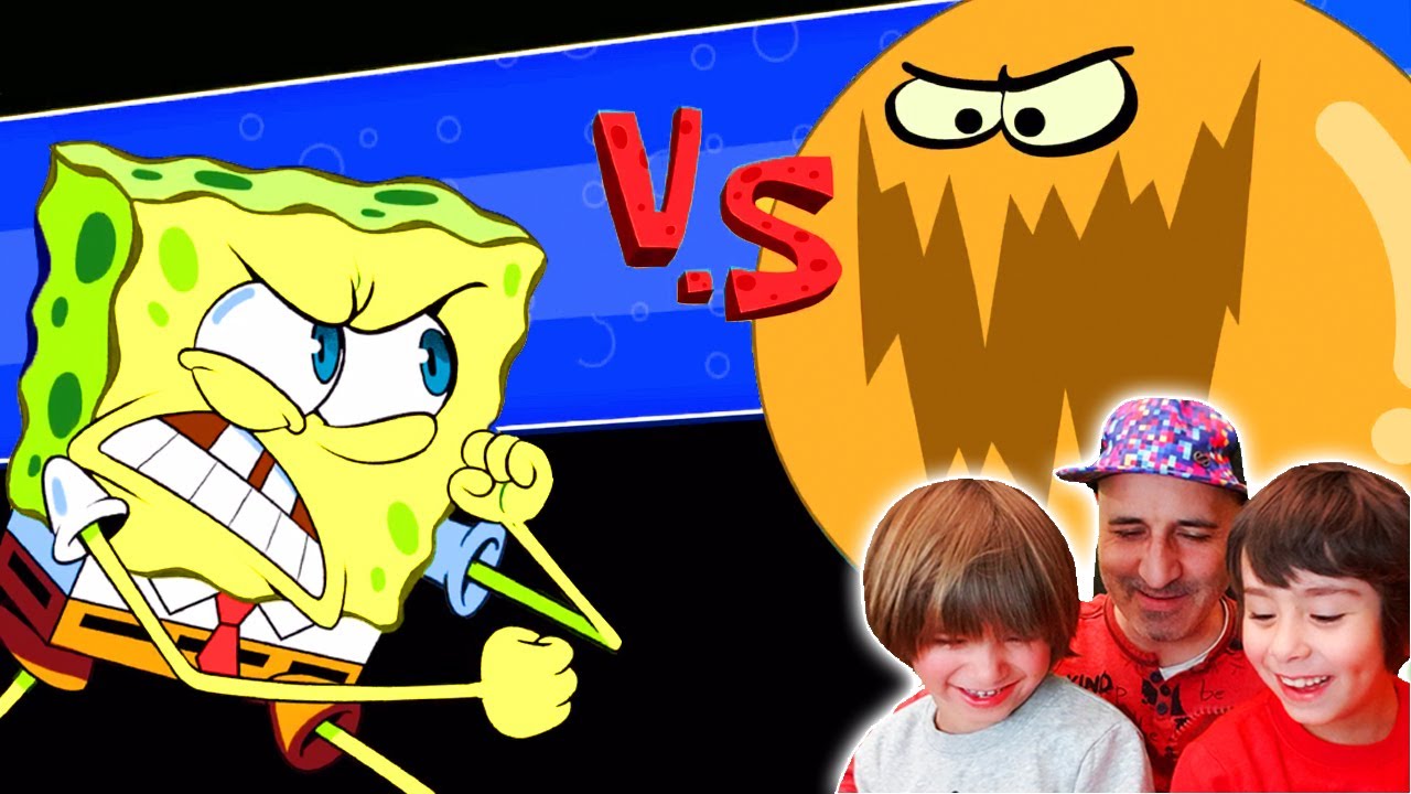 BOB ESPONJA A LA CAZA de la CANGREBURGUER - BOB ESPONJA Vs. BURBUJA SUCIA con Dani y Evan